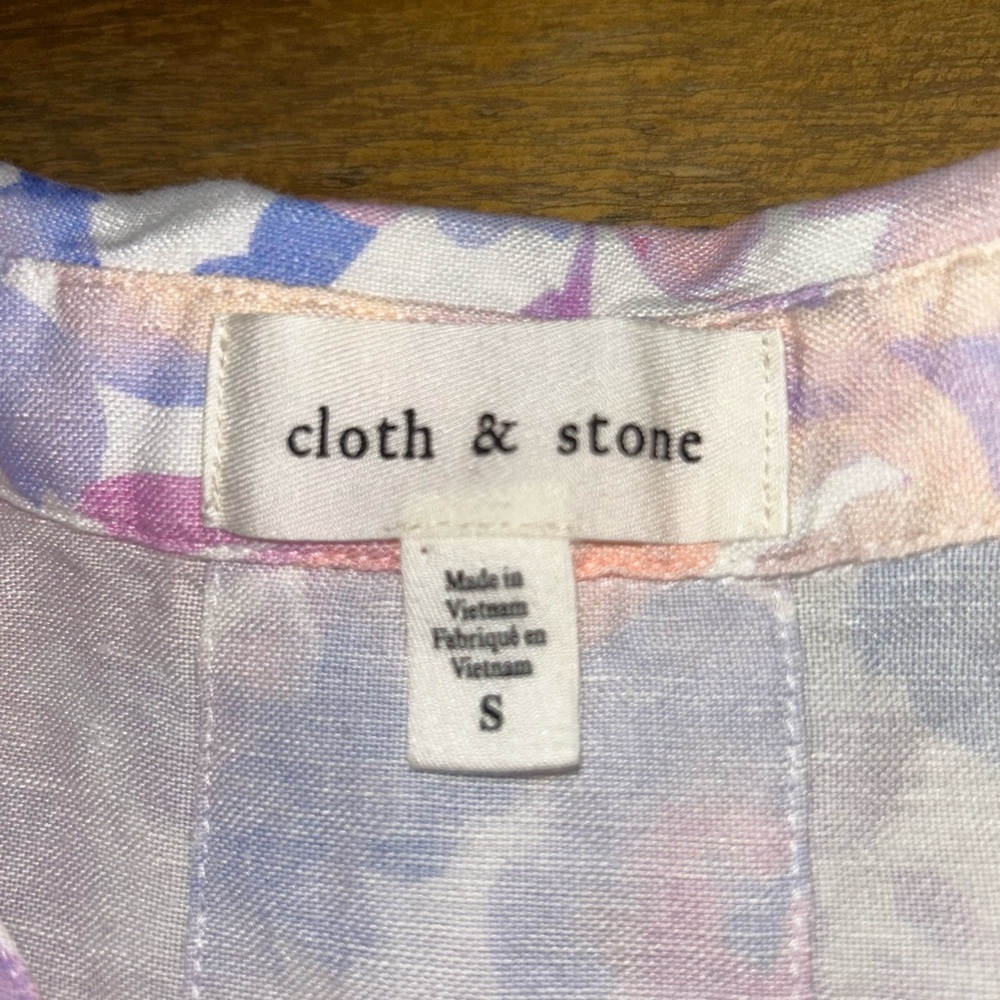 CLOTH & STONE Surf Shirt in blue and pink shades - Picture 4 of 12